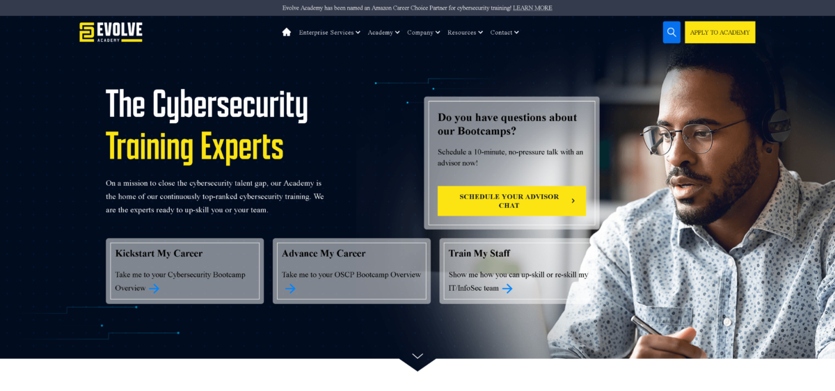 Ranked #1 Cybersecurity Training Evolve Security